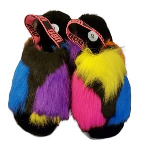 UGG Fluff Yeah Party Spots Slingback Sandal/Slipper